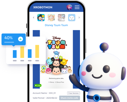 XRobotmon 自動玩迪士尼 Tsum Tsum 的雲端畫面與 AI 機器人助手